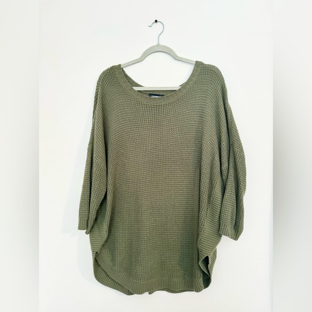 Express Pullover Sweater, Green, Women’s size XL